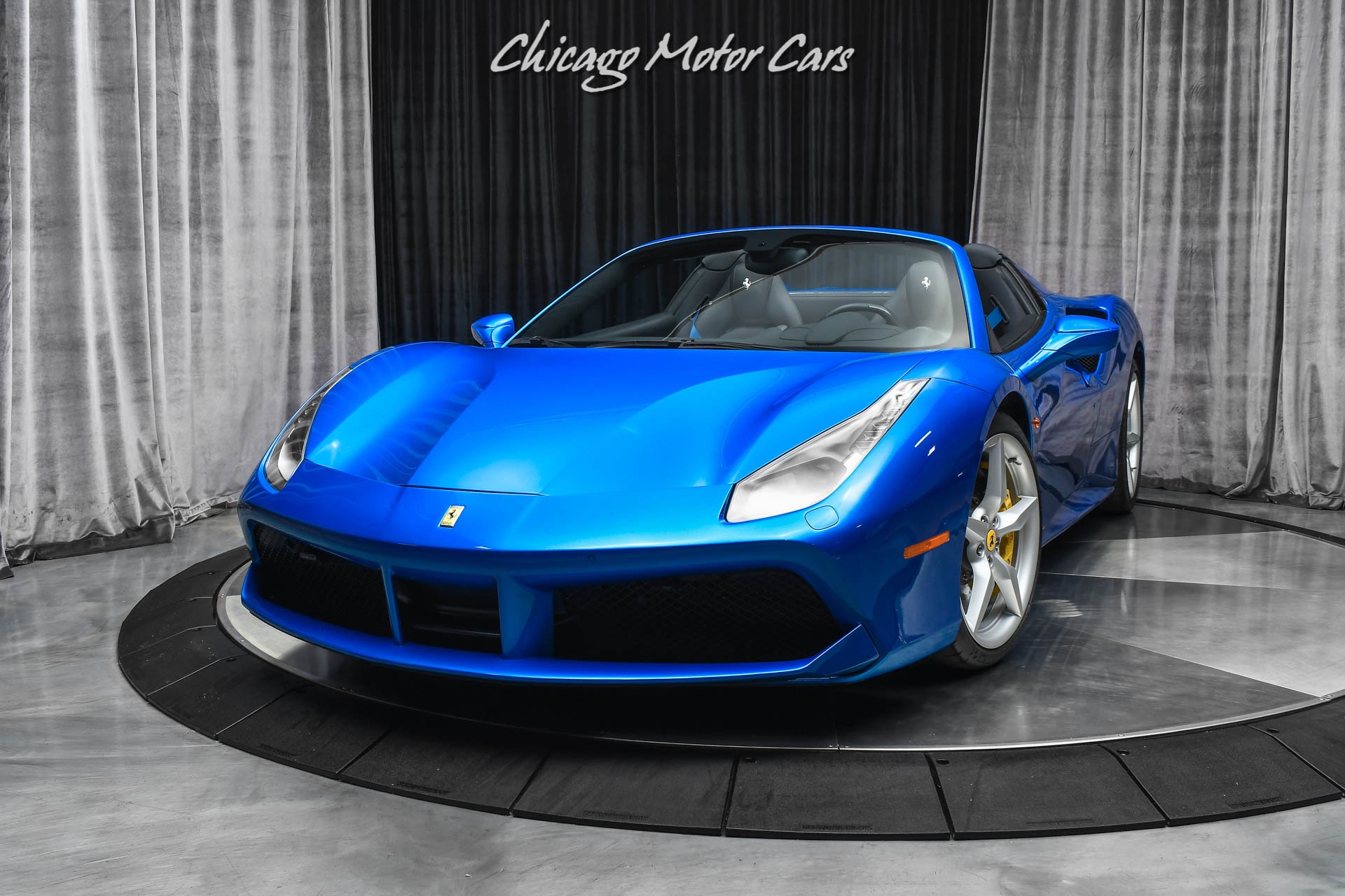 Used-2018-Ferrari-488-Spider-Convertible-Special-Request-Blu-Corsa-Paint-Carbon-Fiber-Lift