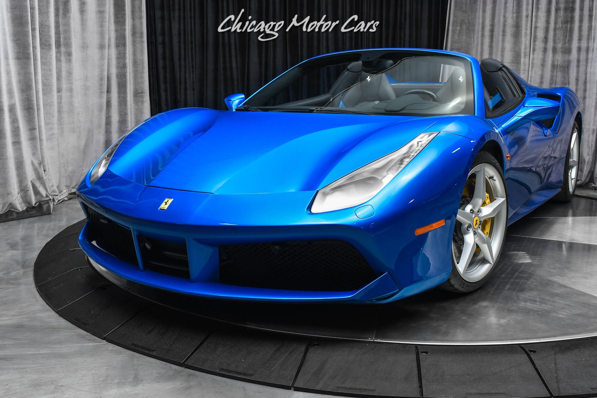 Used-2018-Ferrari-488-Spider-Convertible-Special-Request-Blu-Corsa-Paint-Carbon-Fiber-Lift