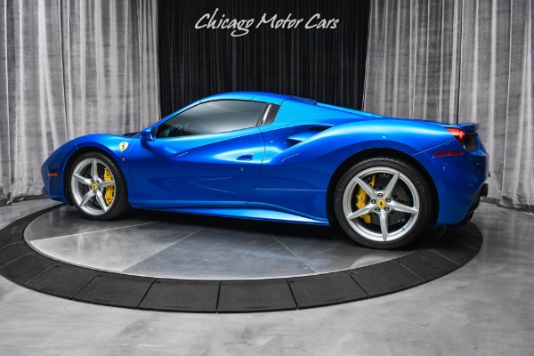 Used-2018-Ferrari-488-Spider-Convertible-Special-Request-Blu-Corsa-Paint-Carbon-Fiber-Lift