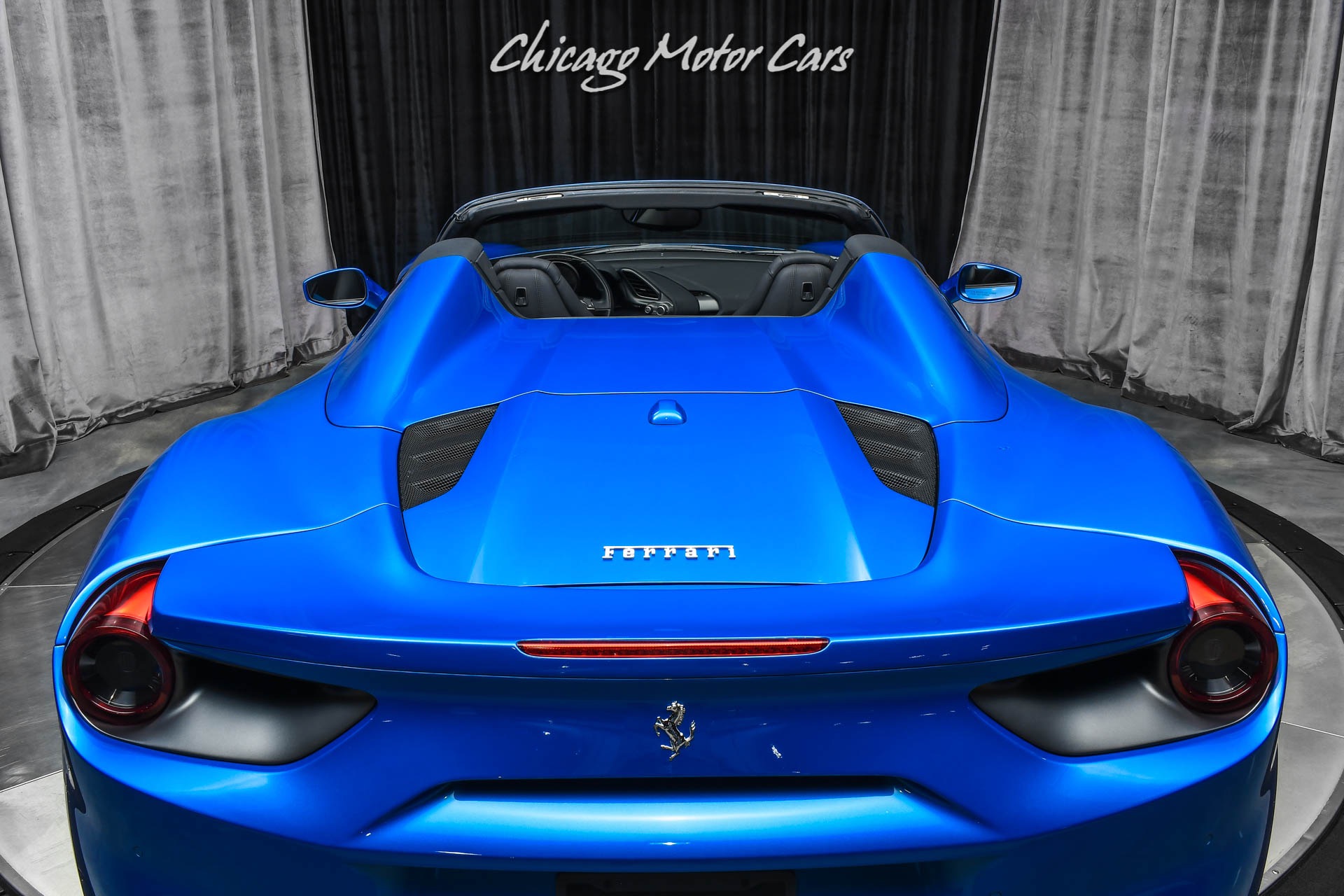 Used-2018-Ferrari-488-Spider-Convertible-Special-Request-Blu-Corsa-Paint-Carbon-Fiber-Lift