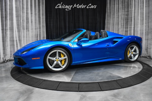 Used 2018 Ferrari 488 Spider Convertible Special Request Blu Corsa Paint! Carbon Fiber! Lift! for sale Sold at Chicago Motor Cars in West Chicago IL 60185 1