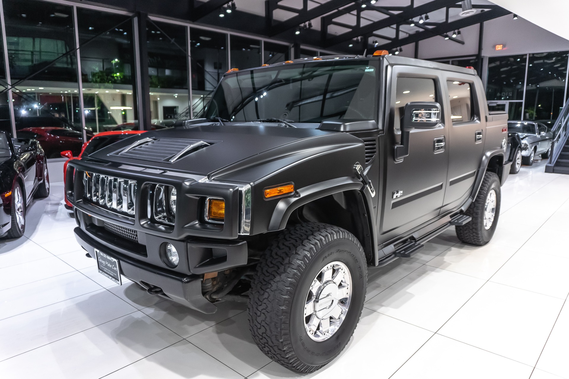 Used-2006-HUMMER-H2-SUT-RECENTLY-INSTALLED-MATTE-BLACK-WRAP-LOW-MILES-Rear-Entertainment-TVs