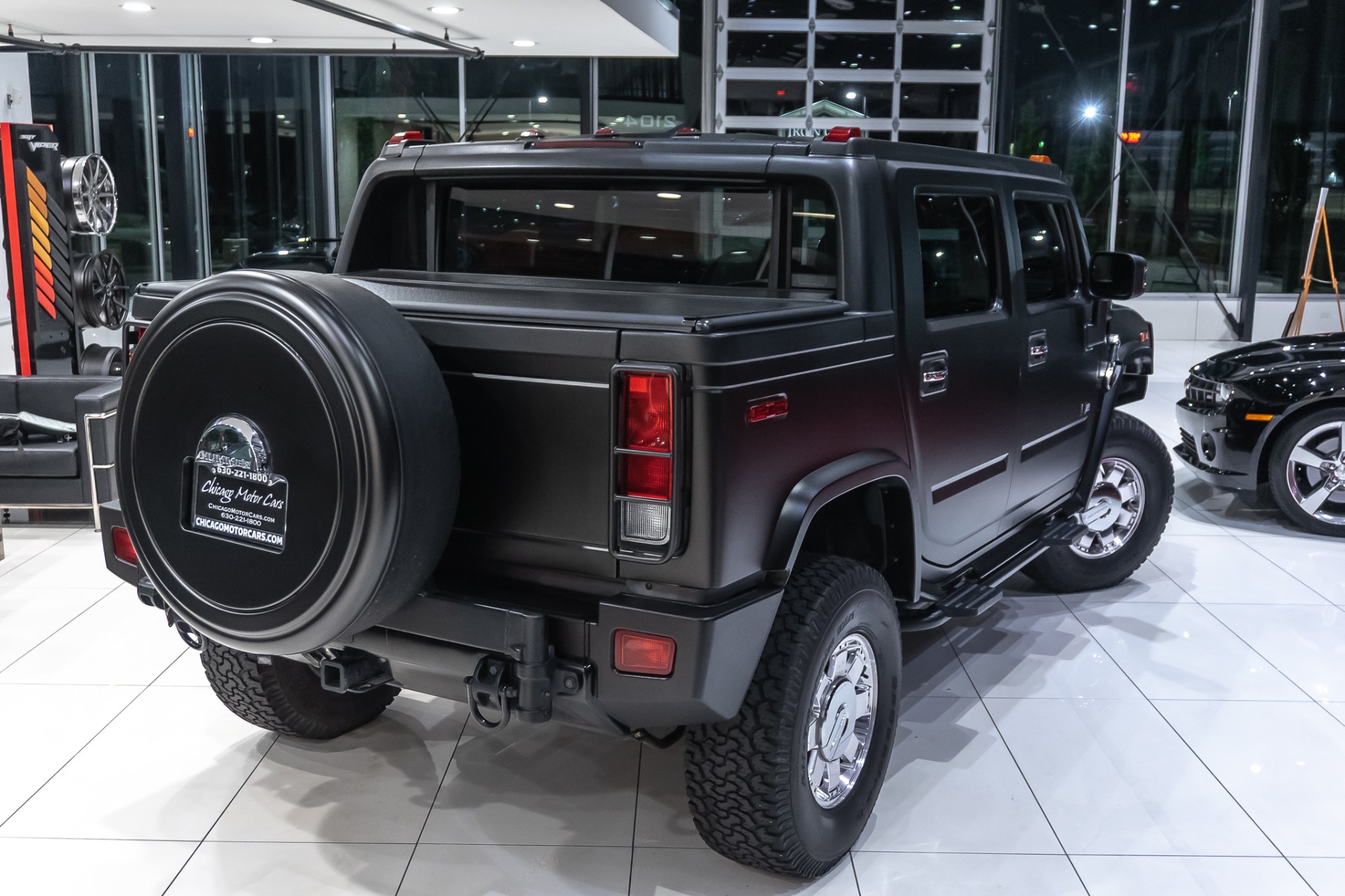 Used-2006-HUMMER-H2-SUT-RECENTLY-INSTALLED-MATTE-BLACK-WRAP-LOW-MILES-Rear-Entertainment-TVs