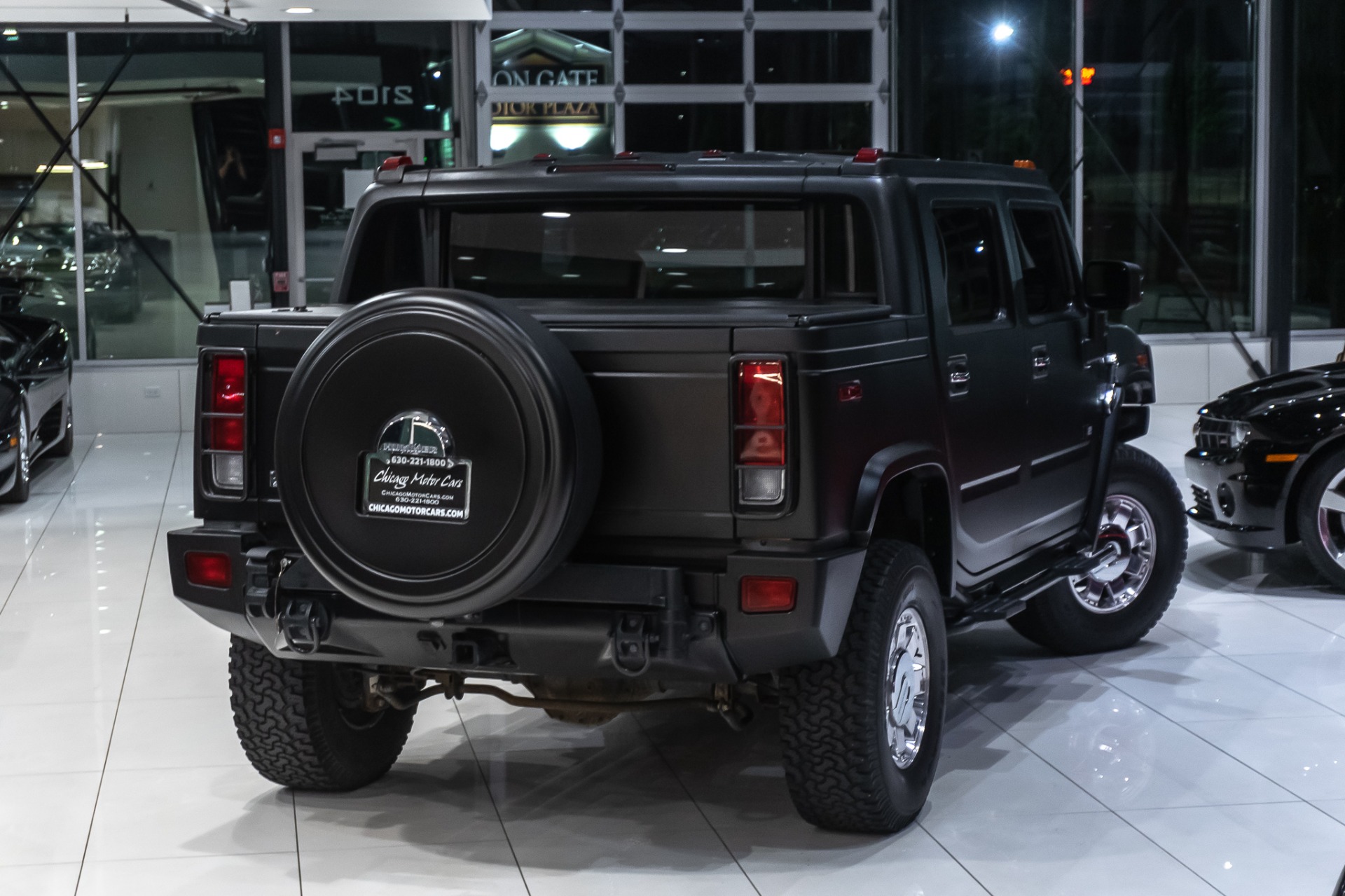 Used-2006-HUMMER-H2-SUT-RECENTLY-INSTALLED-MATTE-BLACK-WRAP-LOW-MILES-Rear-Entertainment-TVs