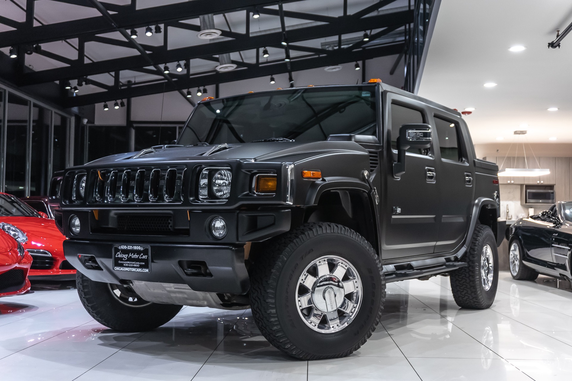 Used-2006-HUMMER-H2-SUT-RECENTLY-INSTALLED-MATTE-BLACK-WRAP-LOW-MILES-Rear-Entertainment-TVs