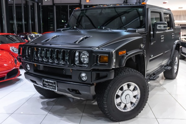 Used-2006-HUMMER-H2-SUT-RECENTLY-INSTALLED-MATTE-BLACK-WRAP-LOW-MILES-Rear-Entertainment-TVs