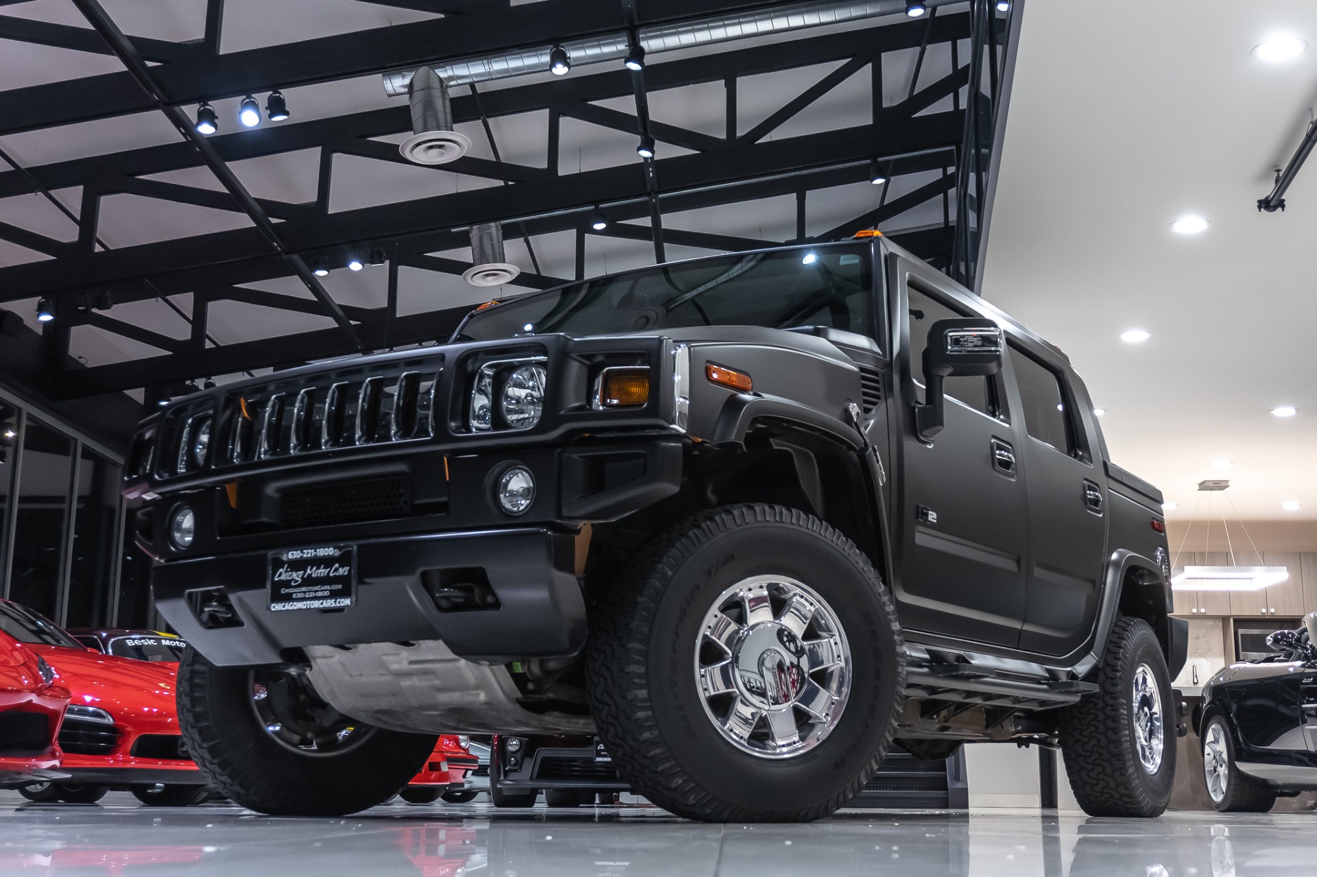 Used-2006-HUMMER-H2-SUT-RECENTLY-INSTALLED-MATTE-BLACK-WRAP-LOW-MILES-Rear-Entertainment-TVs