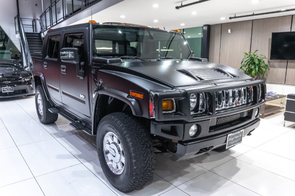 Used-2006-HUMMER-H2-SUT-RECENTLY-INSTALLED-MATTE-BLACK-WRAP-LOW-MILES-Rear-Entertainment-TVs