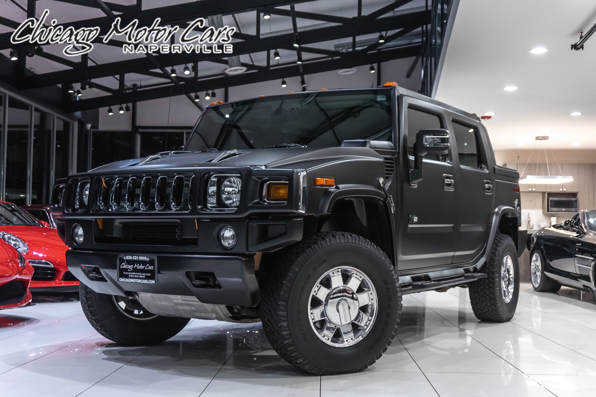 Used-2006-HUMMER-H2-SUT-RECENTLY-INSTALLED-MATTE-BLACK-WRAP-LOW-MILES-Rear-Entertainment-TVs