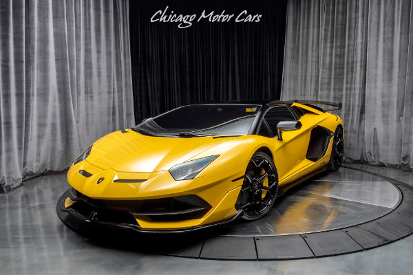 Used-2020-Lamborghini-Aventador-SVJ-LP770-4-Roadster-Only-1k-Miles-New-Giallo-Orion-RARE-PPF