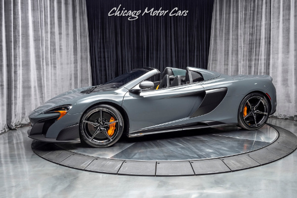 Used 2016 McLaren 675LT Spider Carbon Exterior Upgrade Pack! LOW Miles! McLaren Special Chicane Grey Paint for sale Sold at Chicago Motor Cars in West Chicago IL 60185 2