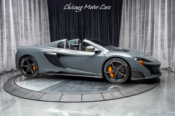 Used-2016-McLaren-675LT-Spider-Carbon-Exterior-Upgrade-Pack-LOW-Miles-McLaren-Special-Chicane-Grey-Paint