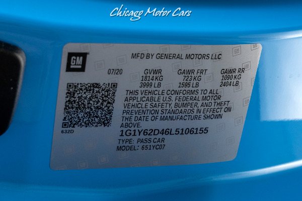 Used-2020-Chevrolet-Corvette-Stingray-RARE-Rapid-Blue-LOW-Miles-Performance-Exhaust