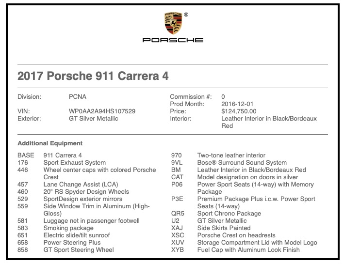 New-2017-Porsche-911-Carrera-4-Coupe-MSRP-124750-MANUAL-RARE-Perfect