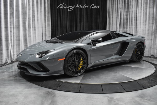 Used-2019-Lamborghini-Aventador-LP740-4-S-Roadster-LOW-Miles-Grigio-Telesto-Ad-Personam-LOADED