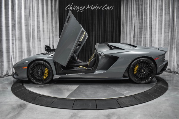 Used-2019-Lamborghini-Aventador-LP740-4-S-Roadster-LOW-Miles-Grigio-Telesto-Ad-Personam-LOADED