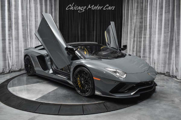 Used-2019-Lamborghini-Aventador-LP740-4-S-Roadster-LOW-Miles-Grigio-Telesto-Ad-Personam-LOADED