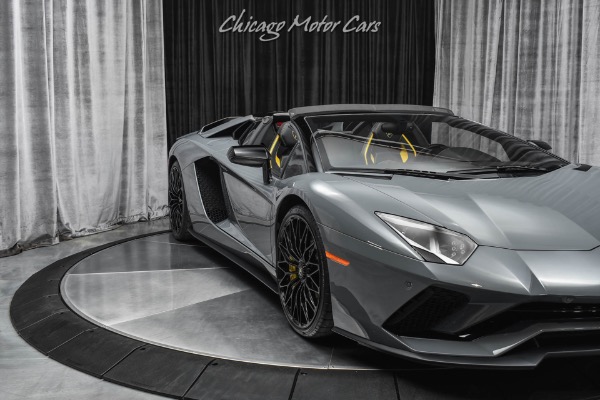 Used-2019-Lamborghini-Aventador-LP740-4-S-Roadster-LOW-Miles-Grigio-Telesto-Ad-Personam-LOADED