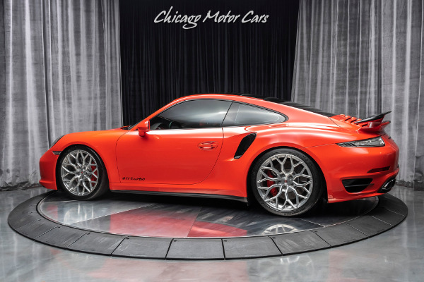 Used 2016 Porsche 911 Turbo Coupe - Original MSRP $169k+ LAVA ORANGE! 10K MILES! for sale Sold at Chicago Motor Cars in West Chicago IL 60185 3