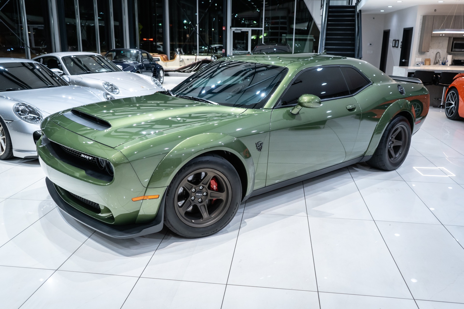 Used-2018-Dodge-Challenger-SRT-Demon-1-of-2-in-F8-Green-wBrass-Monkey-Wheels-FORZA-Stage-4R-1100HP