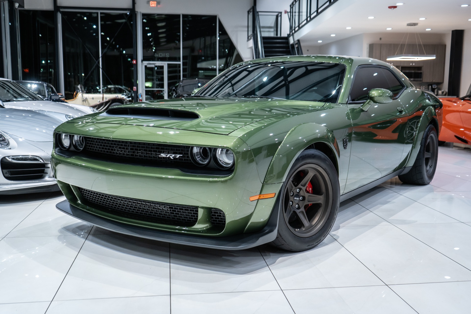 Used-2018-Dodge-Challenger-SRT-Demon-1-of-2-in-F8-Green-wBrass-Monkey-Wheels-FORZA-Stage-4R-1100HP