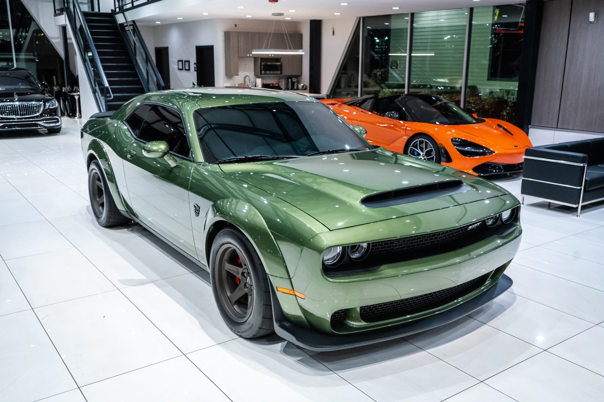 Used-2018-Dodge-Challenger-SRT-Demon-1-of-2-in-F8-Green-wBrass-Monkey-Wheels-FORZA-Stage-4R-1100HP