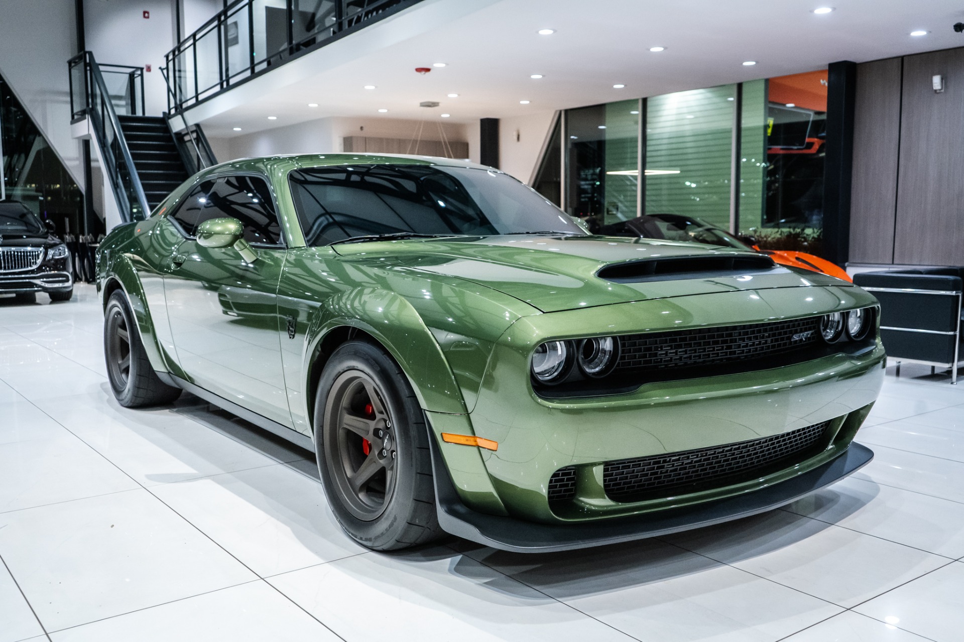 Used-2018-Dodge-Challenger-SRT-Demon-1-of-2-in-F8-Green-wBrass-Monkey-Wheels-FORZA-Stage-4R-1100HP