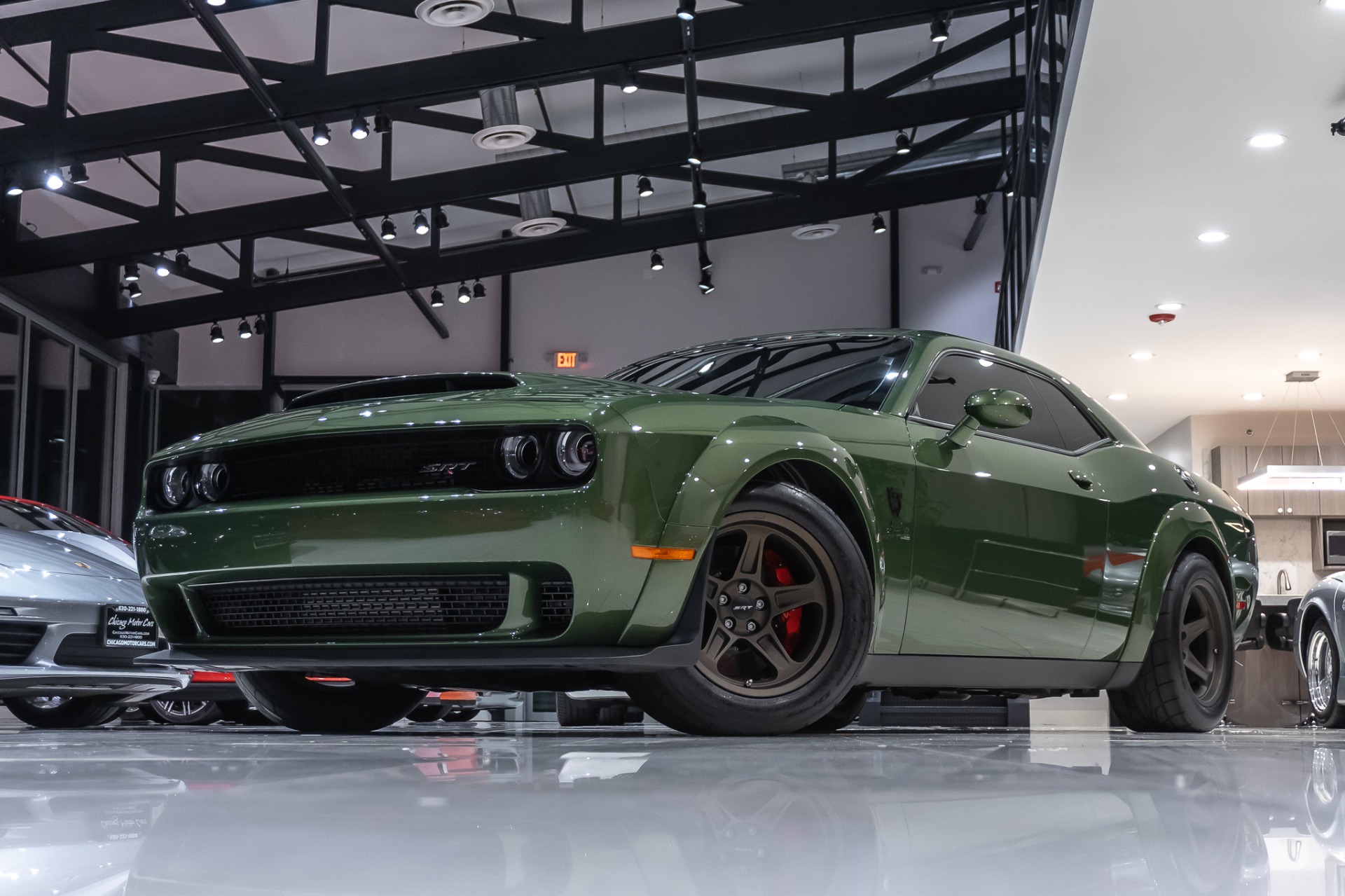 Used-2018-Dodge-Challenger-SRT-Demon-1-of-2-in-F8-Green-wBrass-Monkey-Wheels-FORZA-Stage-4R-1100HP