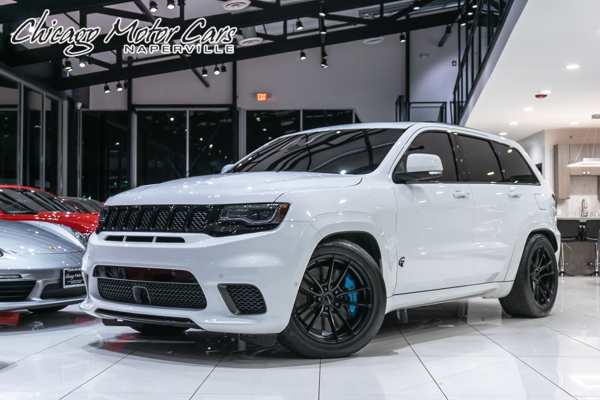 Used 2018 Jeep Grand Cherokee TRACKHAWK PERFORMANCE UPGRADES! FLEX FUEL 1100HP! PANO! HARMAN KARDON! for sale Sold at Chicago Motor Cars in West Chicago IL 60185 1