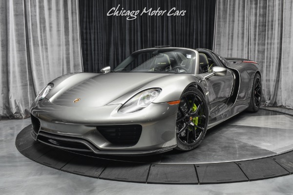 Used 2015 Porsche 918 Spyder RARE $63k Liquid Metal Silver Paint! 1/1 HRE Black Wheels! Serviced! for sale Sold at Chicago Motor Cars in West Chicago IL 60185 2