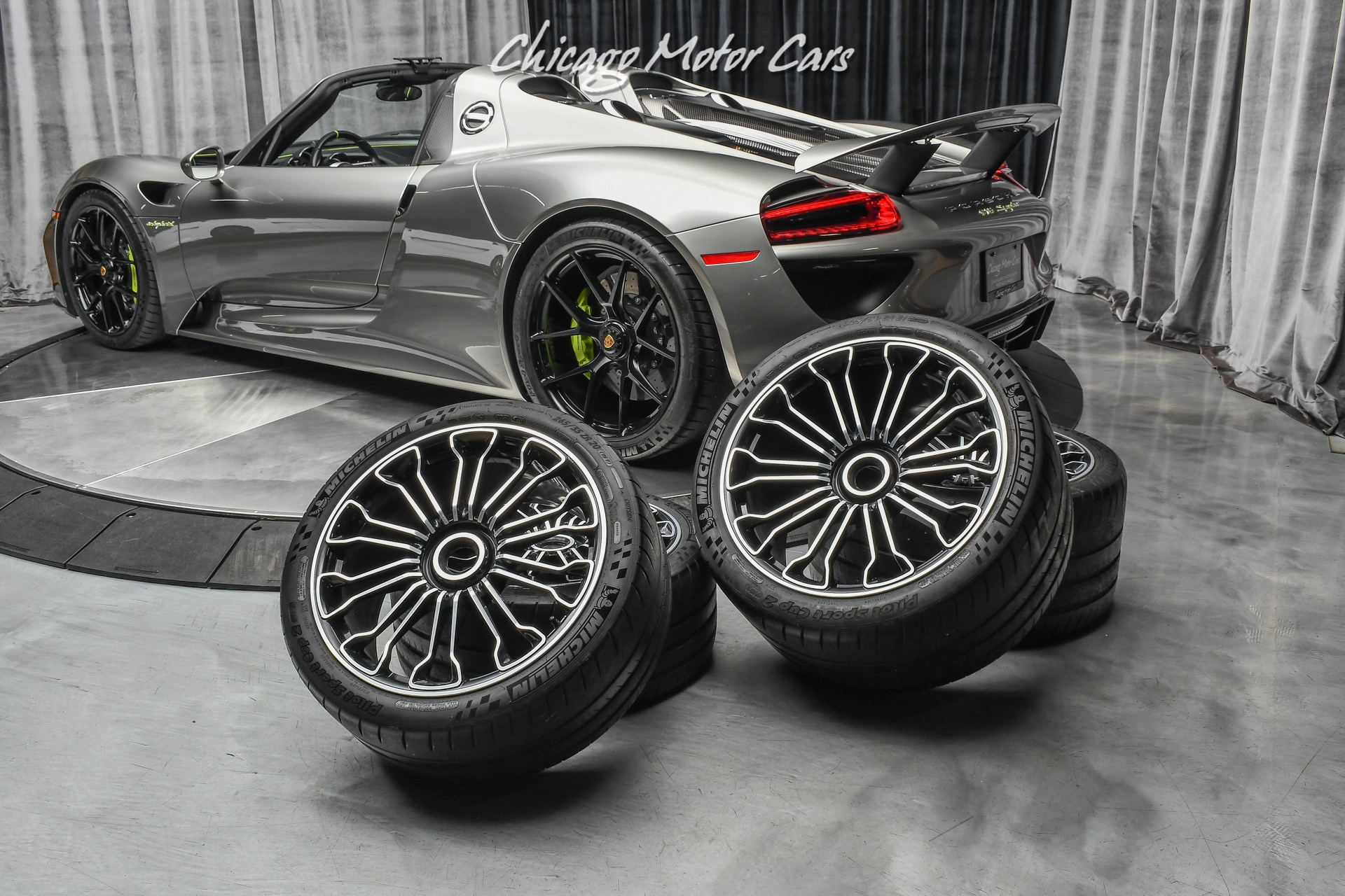 Used-2015-Porsche-918-Spyder-RARE-63k-Liquid-Metal-Silver-Paint-11-HRE-Black-Wheels-Serviced