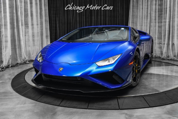 Used 2021 Lamborghini Huracan EVO Spyder Stunning Blu Sideris Paint! Q-Citura Stitching! for sale Sold at Chicago Motor Cars in West Chicago IL 60185 2