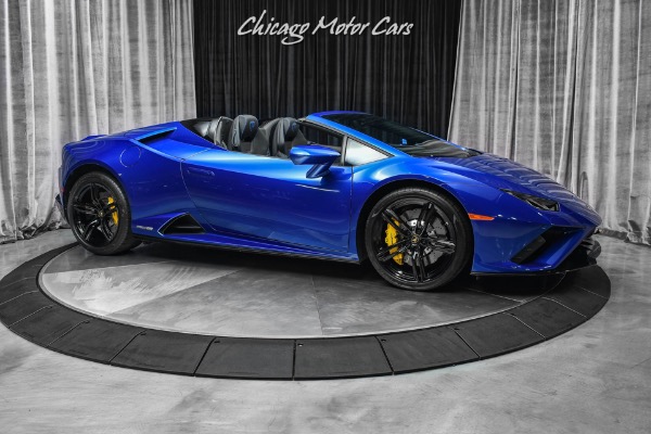 Used 2021 Lamborghini Huracan EVO Spyder Stunning Blu Sideris Paint! Q-Citura Stitching! for sale Sold at Chicago Motor Cars in West Chicago IL 60185 6