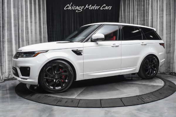 Used 2020 Land Rover Range Rover Sport P525 HSE Dynamic Pearl White LOADED Red Interior HOT for sale Sold at Chicago Motor Cars in West Chicago IL 60185 1