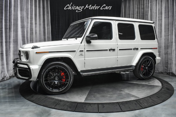 Used 2021 Mercedes-Benz G63 AMG 4 Matic SUV designo Diamond White Metallic G Manufaktur Interior! for sale Sold at Chicago Motor Cars in West Chicago IL 60185 1
