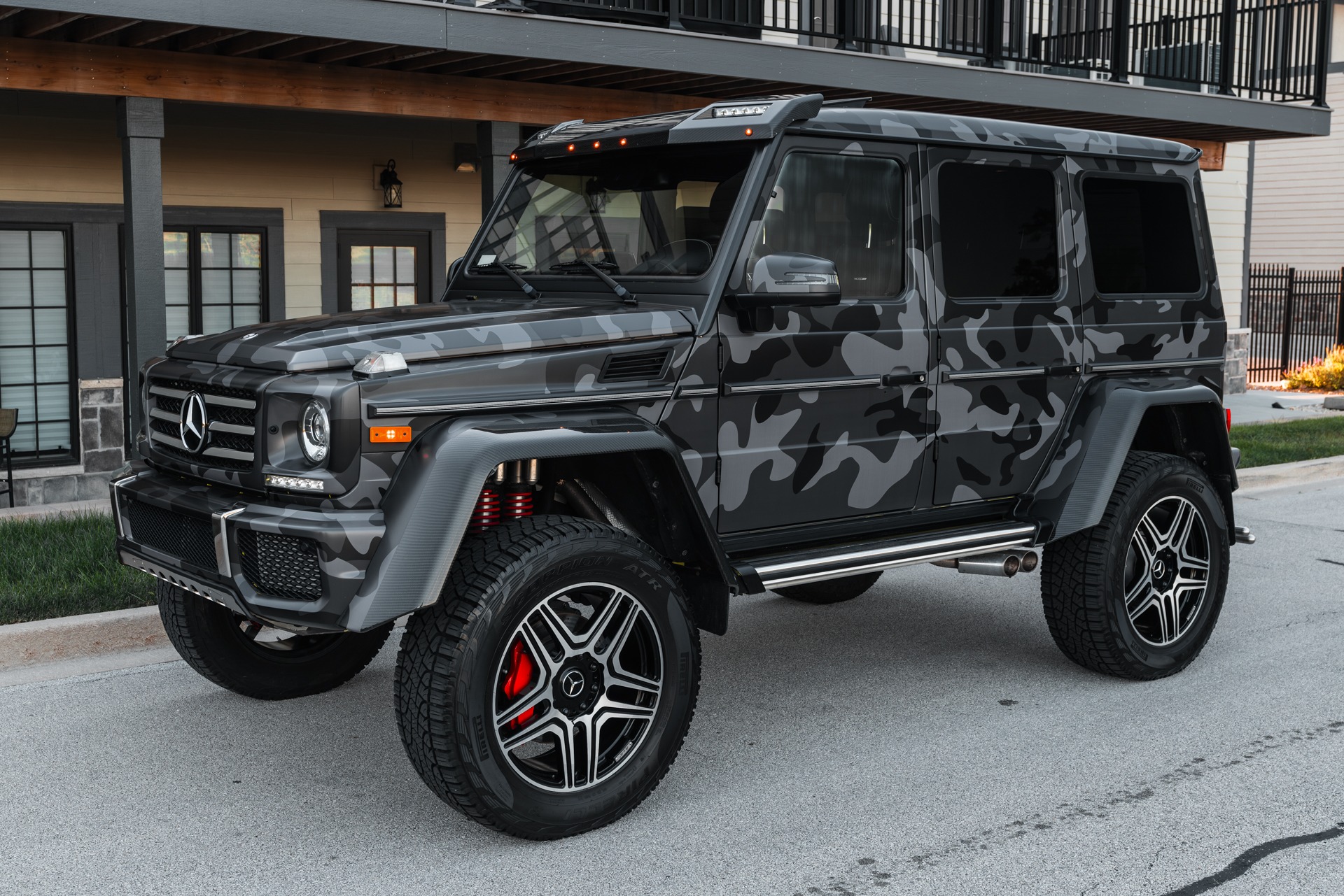 Used-2017-Mercedes-Benz-G550-4x4-Squared-SUV-LOW-Miles-Electric-Beam-Paint-Custom-Camo-Wrap-1-of-300