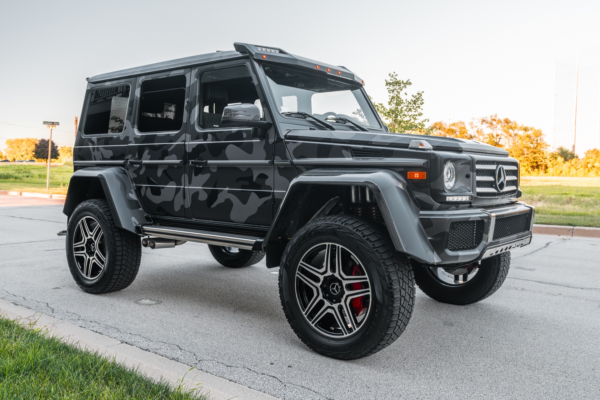 Used-2017-Mercedes-Benz-G550-4x4-Squared-SUV-LOW-Miles-Electric-Beam-Paint-Custom-Camo-Wrap-1-of-300