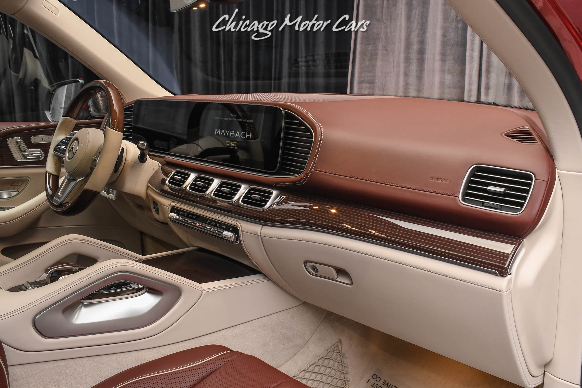 Used 21 Mercedes Benz Gls600 Maybach 4matic The Hottest Luxury Suv On The Market Gorgeous Cardinal Red For Sale Special Pricing Chicago Motor Cars Stock
