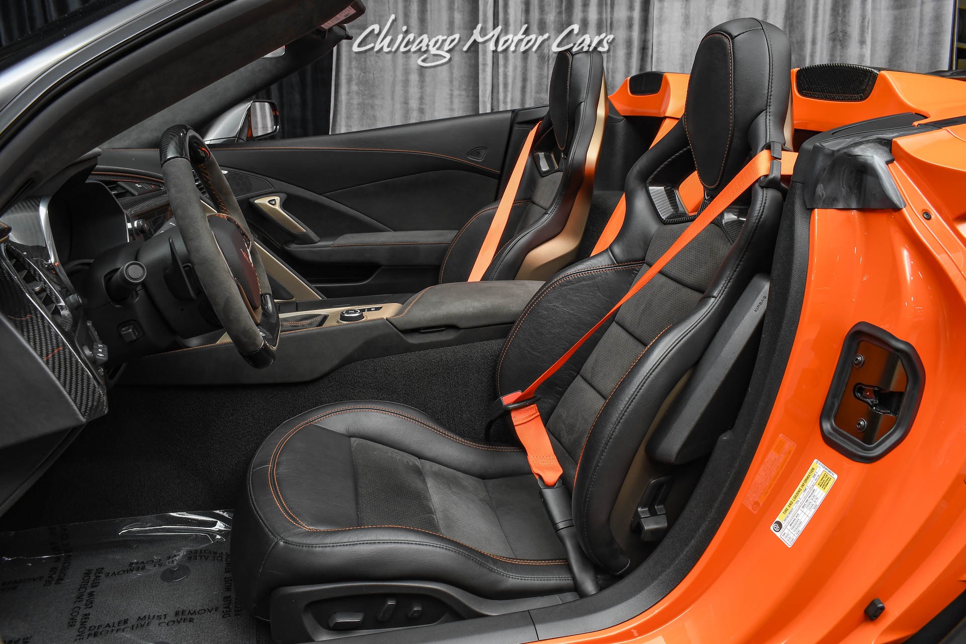 Used-2019-Chevrolet-Corvette-ZR1-Sebring-Orange-Convertible-Competition-Seats-Low-Miles-Loaded