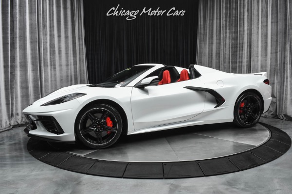 Used 2021 Chevrolet Corvette Stingray Z51 Convertible Gorgeous White on Red! Z51 Package! for sale Sold at Chicago Motor Cars in West Chicago IL 60185 1