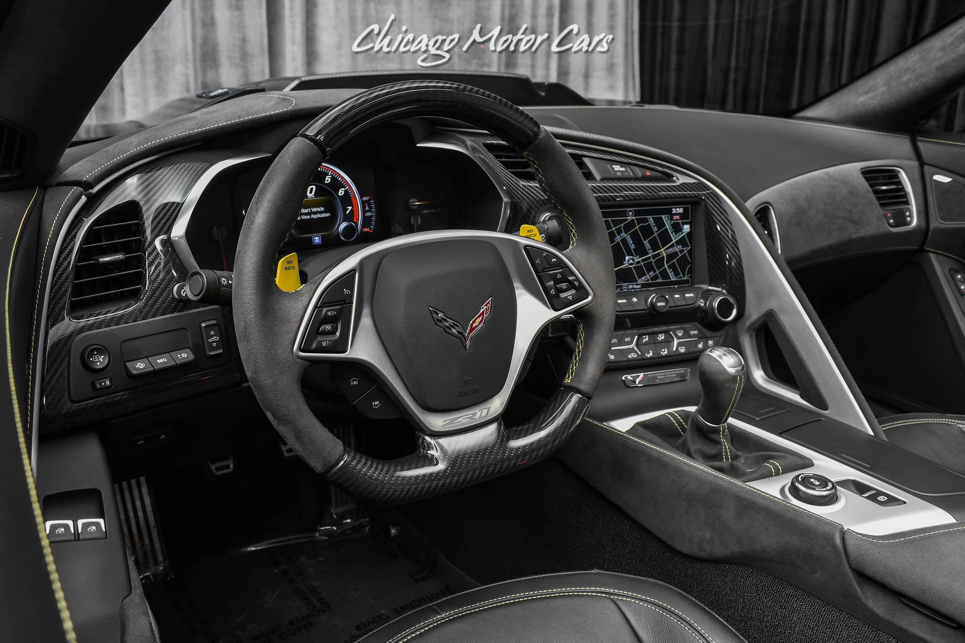 Used-2019-Chevrolet-Corvette-ZR1-3ZR-Manual-Transmission-Custom-Yellow-Stitch-Carbon-Fiber-Everywhere