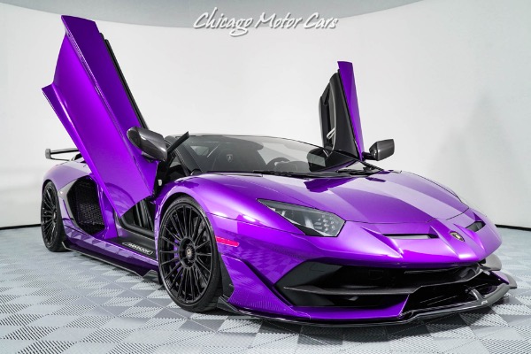 Used-2021-Lamborghini-Aventador-SVJ-Roadster-LP770-4-RARE-Viola-Pasifae-Tons-of-Carbon-Fiber