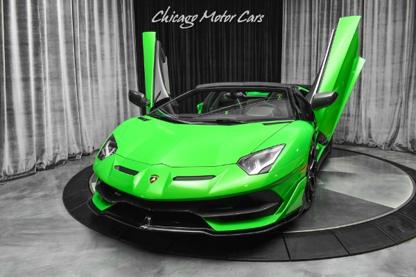 Used 2021 Lamborghini Aventador SVJ LP770-4 Roadster Verde Mantis Pearl Effect ONLY 104 Miles! RARE! LOADED for sale Sold at Chicago Motor Cars in West Chicago IL 60185 2