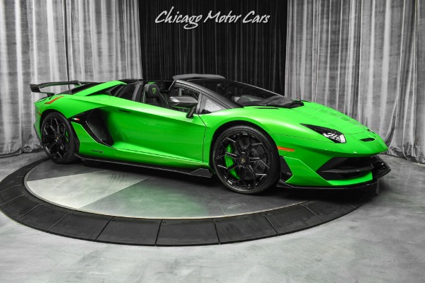 Used 2021 Lamborghini Aventador SVJ LP770-4 Roadster Verde Mantis Pearl Effect ONLY 104 Miles! RARE! LOADED for sale Sold at Chicago Motor Cars in West Chicago IL 60185 6