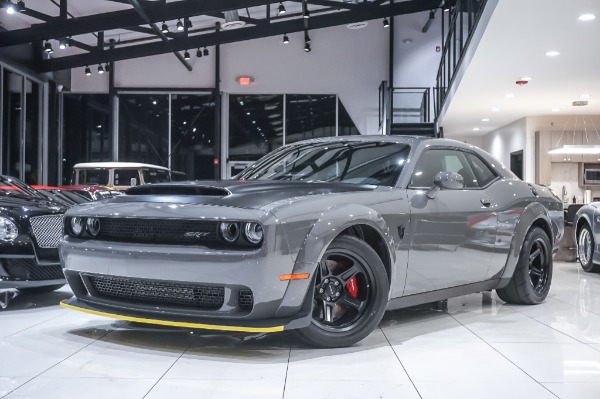 Used 2018 Dodge Challenger SRT Demon BLACK SATIN HOOD! ONLY 594 MILES! BONE STOCK! ONLY 264 DESTROYER GREY PRODU for sale Sold at Chicago Motor Cars in West Chicago IL 60185 2