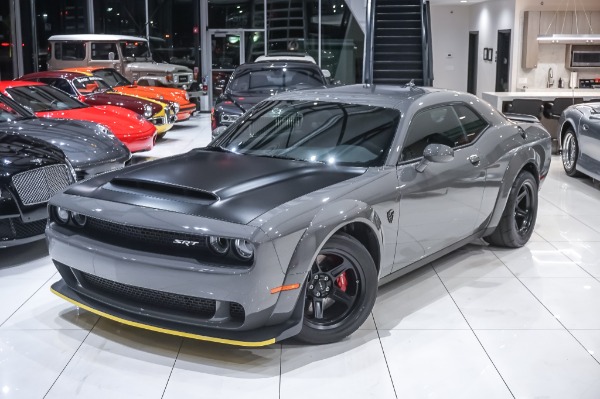 Used 2018 Dodge Challenger SRT Demon BLACK SATIN HOOD! ONLY 594 MILES! BONE STOCK! ONLY 264 DESTROYER GREY PRODU for sale Sold at Chicago Motor Cars in West Chicago IL 60185 3