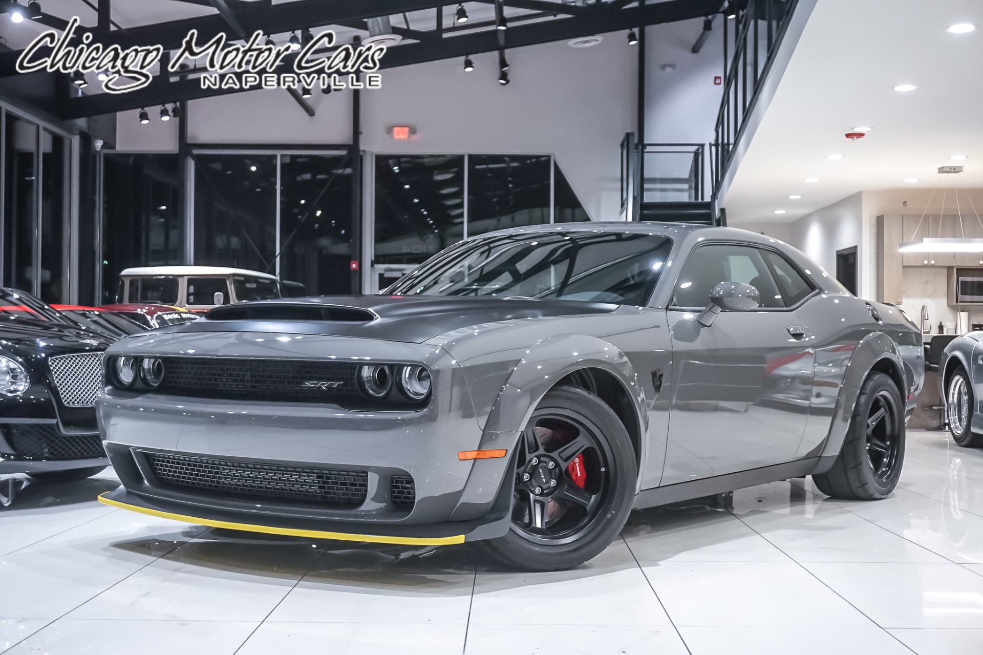 Used 2018 Dodge Challenger SRT Demon BLACK SATIN HOOD! ONLY 594 MILES! BONE STOCK! ONLY 264 DESTROYER GREY PRODU for sale Sold at Chicago Motor Cars in West Chicago IL 60185 1