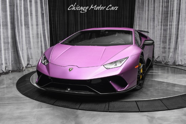 Used 2018 Lamborghini Huracan LP640-4 Performante Only 1450 Miles! RARE 1of1 Matte Viola 30th SE Loaded! for sale Sold at Chicago Motor Cars in West Chicago IL 60185 2