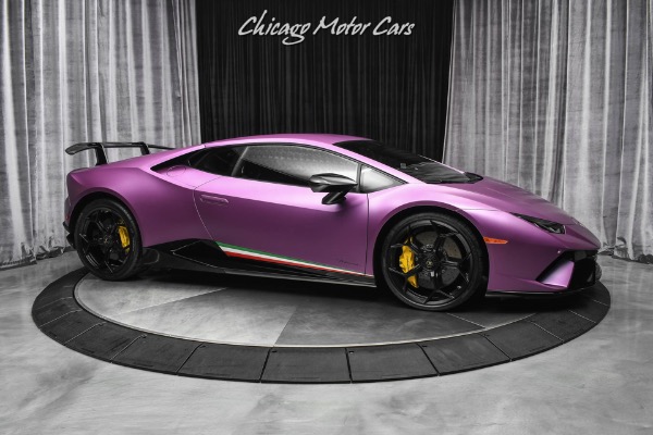 Used 2018 Lamborghini Huracan LP640-4 Performante Only 1450 Miles! RARE 1of1 Matte Viola 30th SE Loaded! for sale Sold at Chicago Motor Cars in West Chicago IL 60185 6