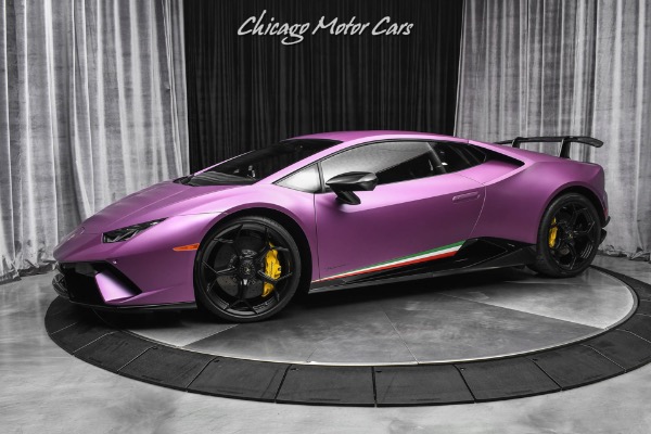 Used 2018 Lamborghini Huracan LP640-4 Performante Only 1450 Miles! RARE 1of1 Matte Viola 30th SE Loaded! for sale Sold at Chicago Motor Cars in West Chicago IL 60185 1
